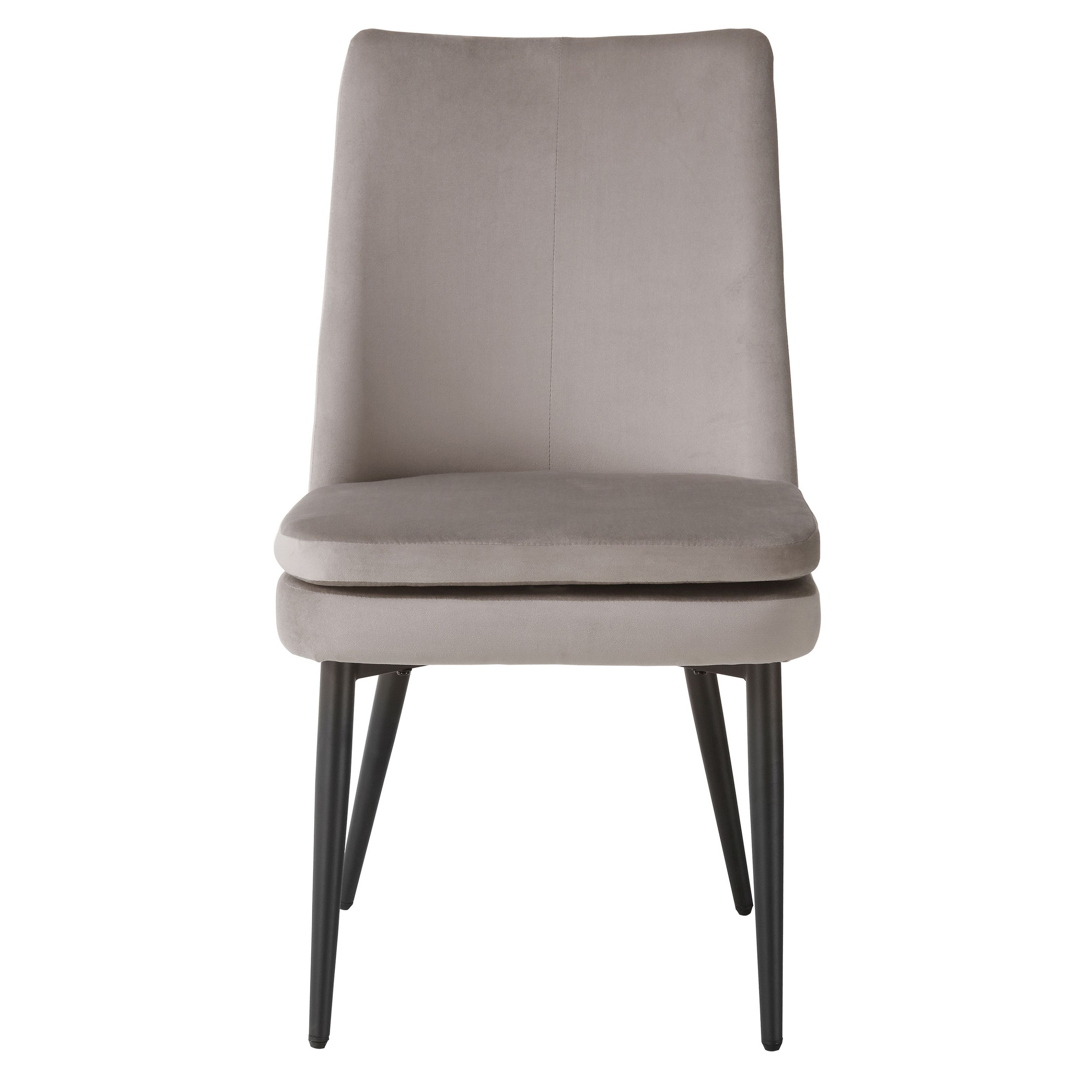 BHS LIVING Esszimmerstuhl, Küchenstuhl, Stuhl für den Wartebereich LIVIA Polstersessel mit hohem Rücken Samtstoff: warmes braun 60x47x89 cm